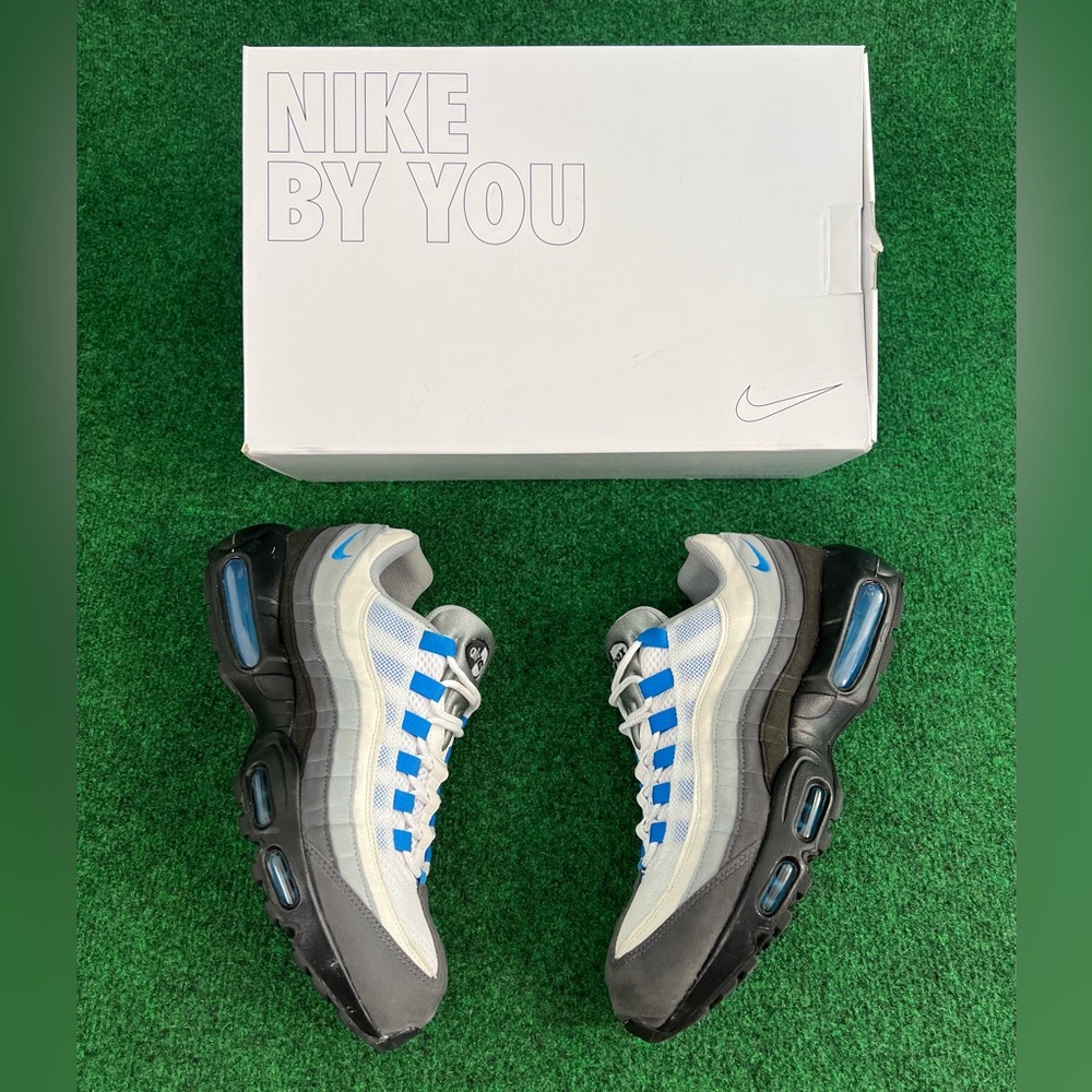Nike Air Max 95 Premium iD By You Design SZ 11 Blue Grey